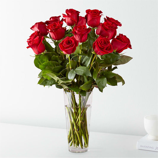 Long Stem Red Rose Bouquet – HELEN'S FLORIST AND GARDEN CENTER, Whitehouse Station NJ