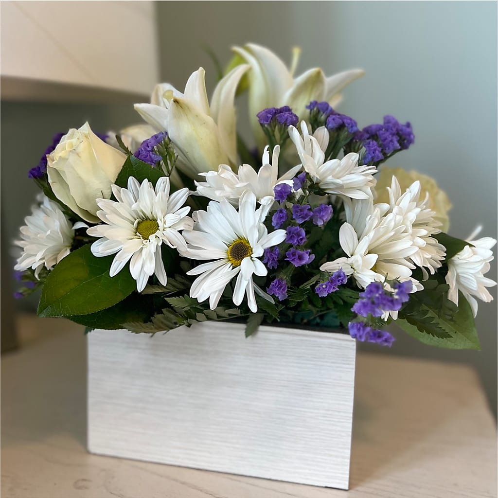 Beyond Blue Box Bouquet – HELEN'S FLORIST AND GARDEN CENTER, Whitehouse Station NJ