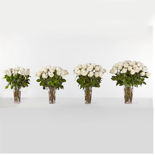 Long Stem White Rose Bouquet – HELEN'S FLORIST AND GARDEN CENTER, Whitehouse Station NJ
