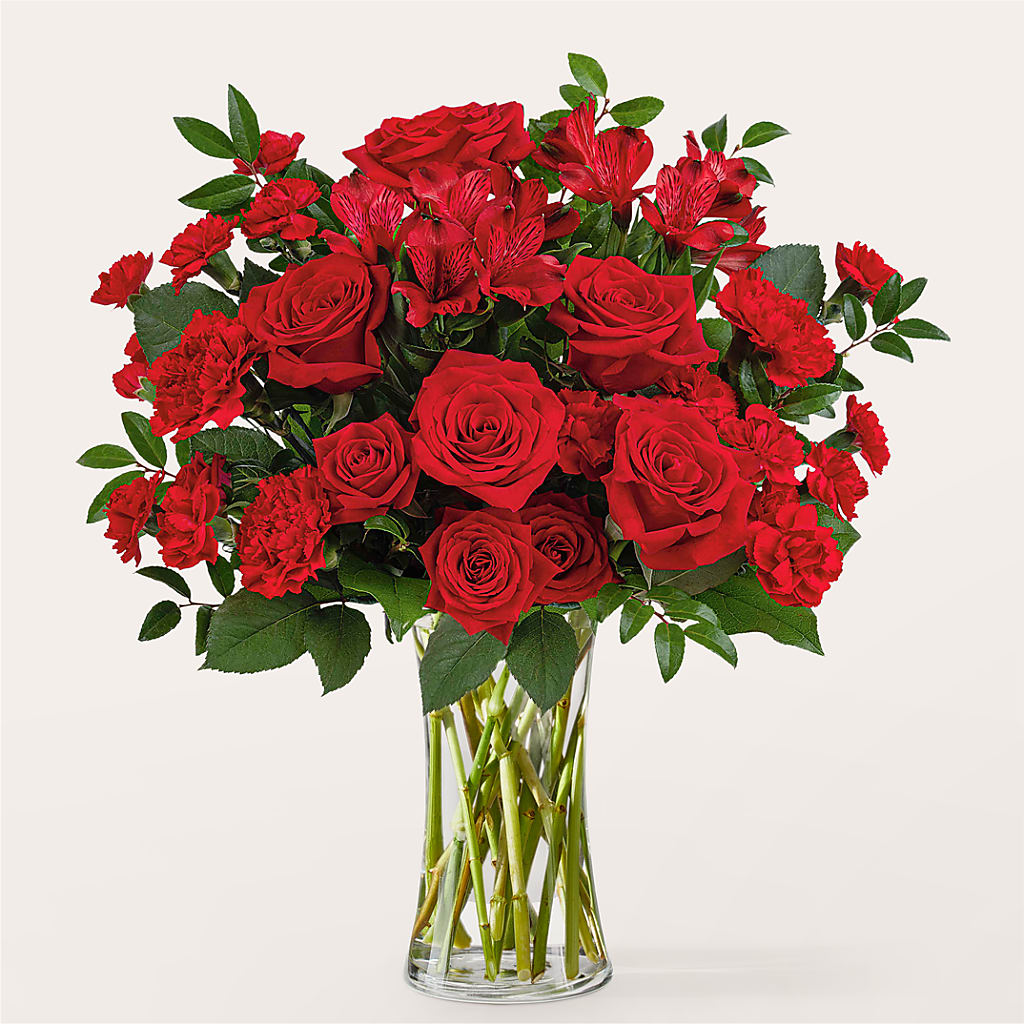 Brilliant Ruby Bouquet – HELEN'S FLORIST AND GARDEN CENTER, Whitehouse Station NJ