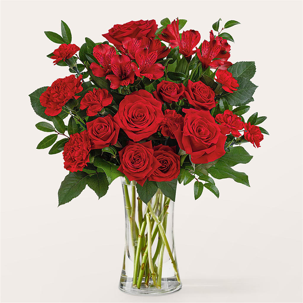 Brilliant Ruby Bouquet – HELEN'S FLORIST AND GARDEN CENTER, Whitehouse Station NJ
