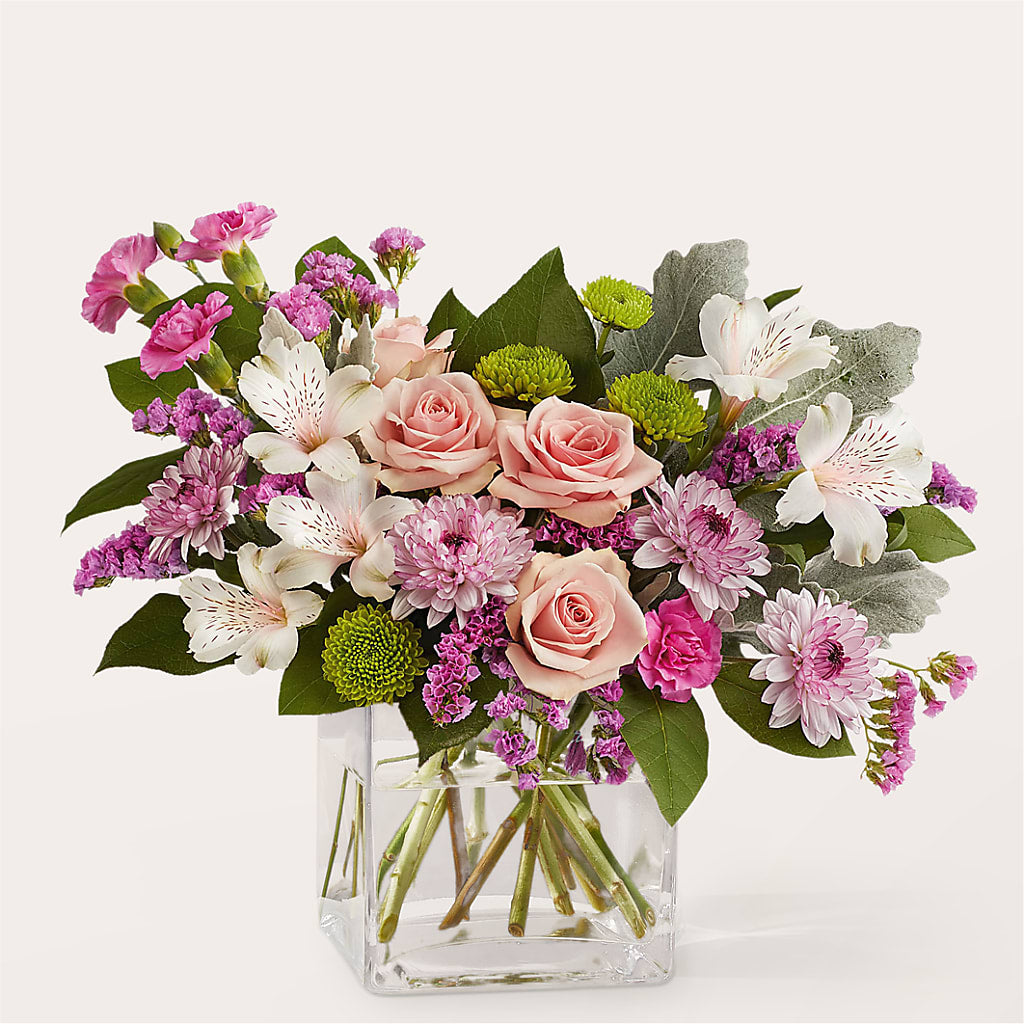 Pink Suede Bouquet – HELEN'S FLORIST AND GARDEN CENTER, Whitehouse Station NJ