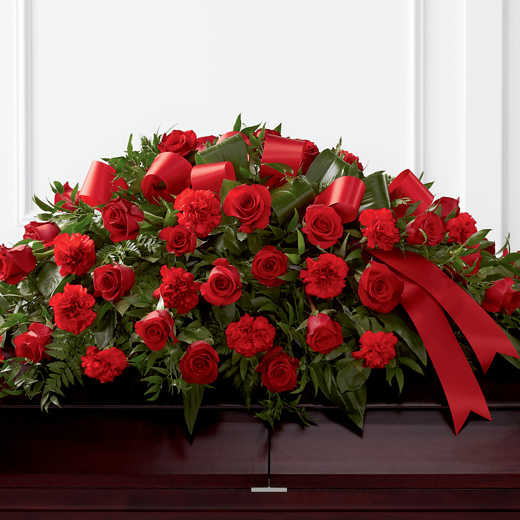 Tribute of Life Casket Spray – HELEN'S FLORIST AND GARDEN CENTER, Whitehouse Station NJ