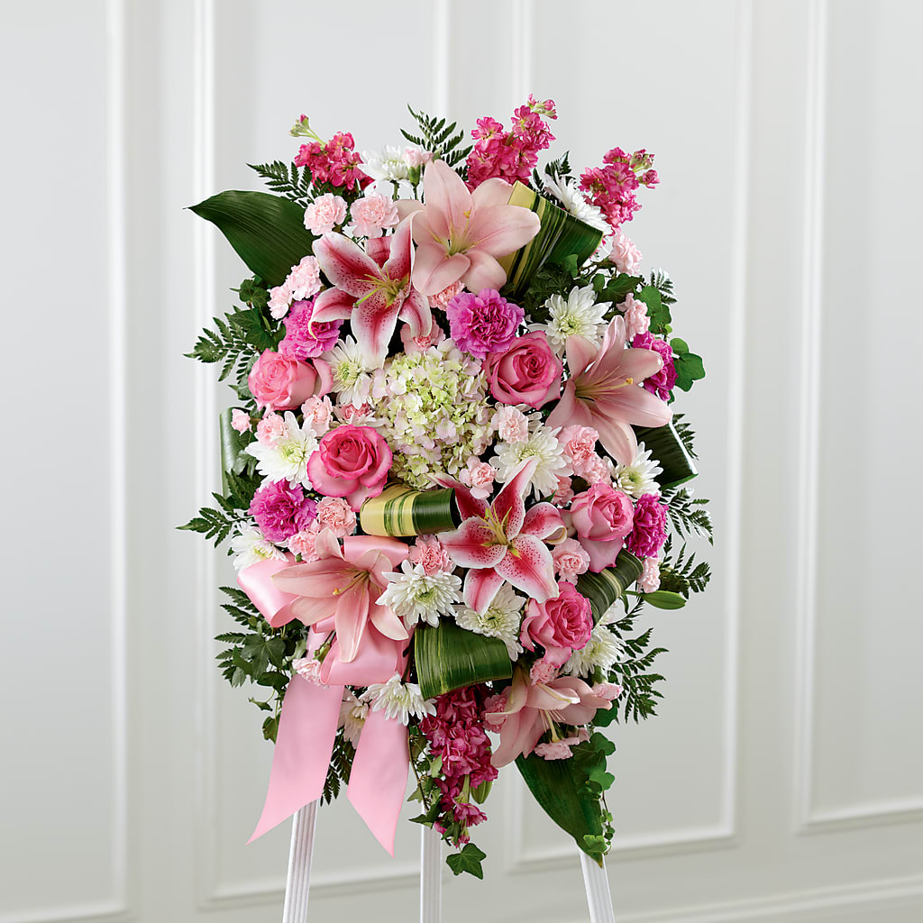 Comforting Standing Spray – HELEN'S FLORIST AND GARDEN CENTER, Whitehouse Station NJ