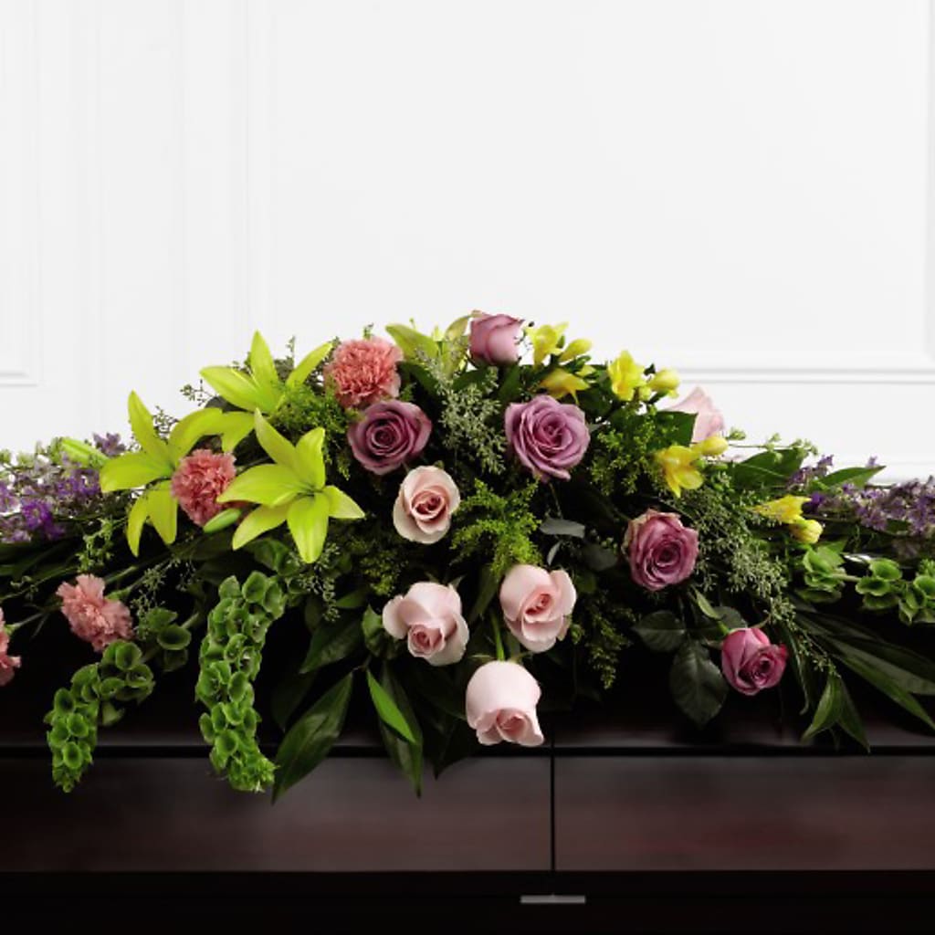 Forever Beloved Casket Spray – HELEN'S FLORIST AND GARDEN CENTER, Whitehouse Station NJ