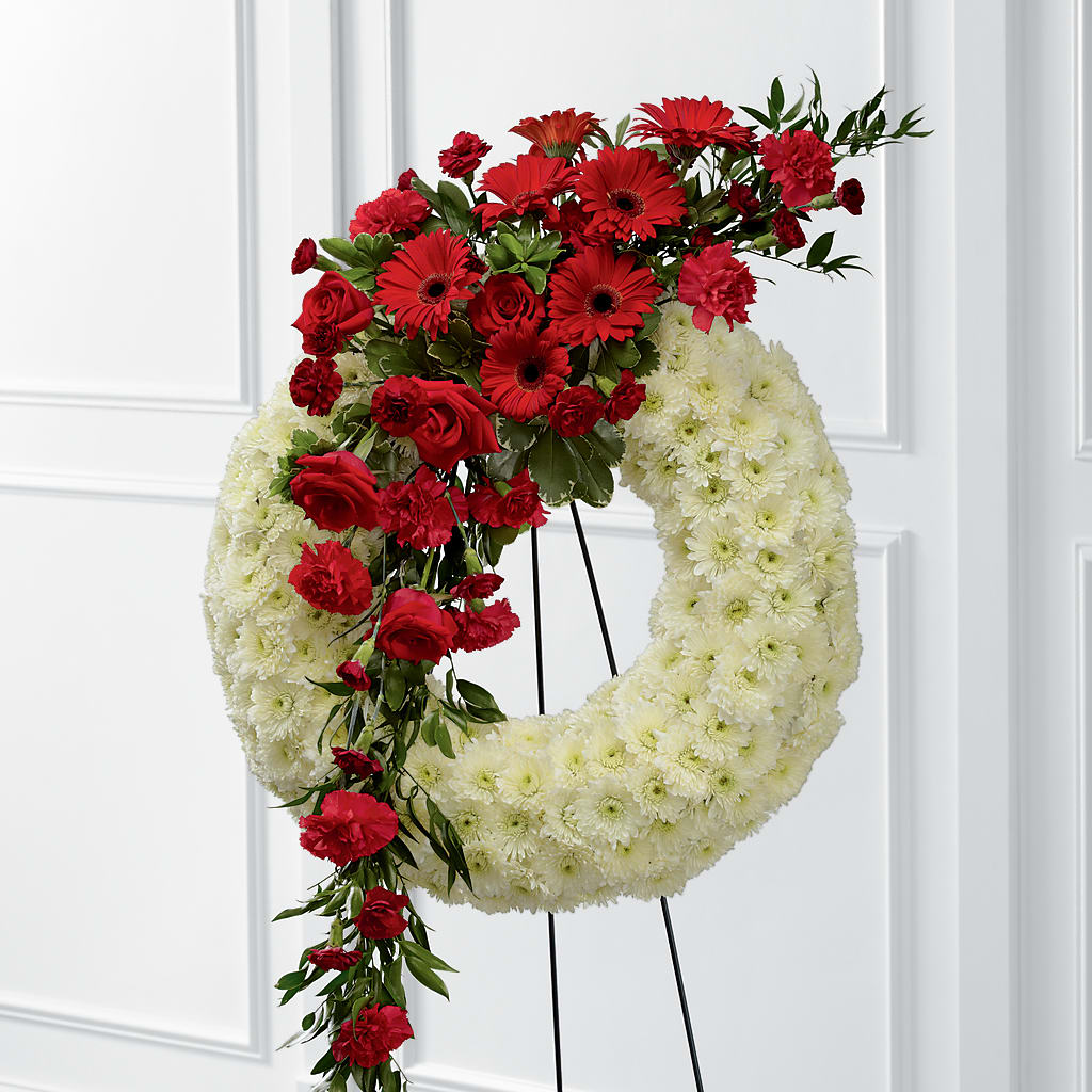 Graceful Tribute Wreath – HELEN'S FLORIST AND GARDEN CENTER, Whitehouse Station NJ