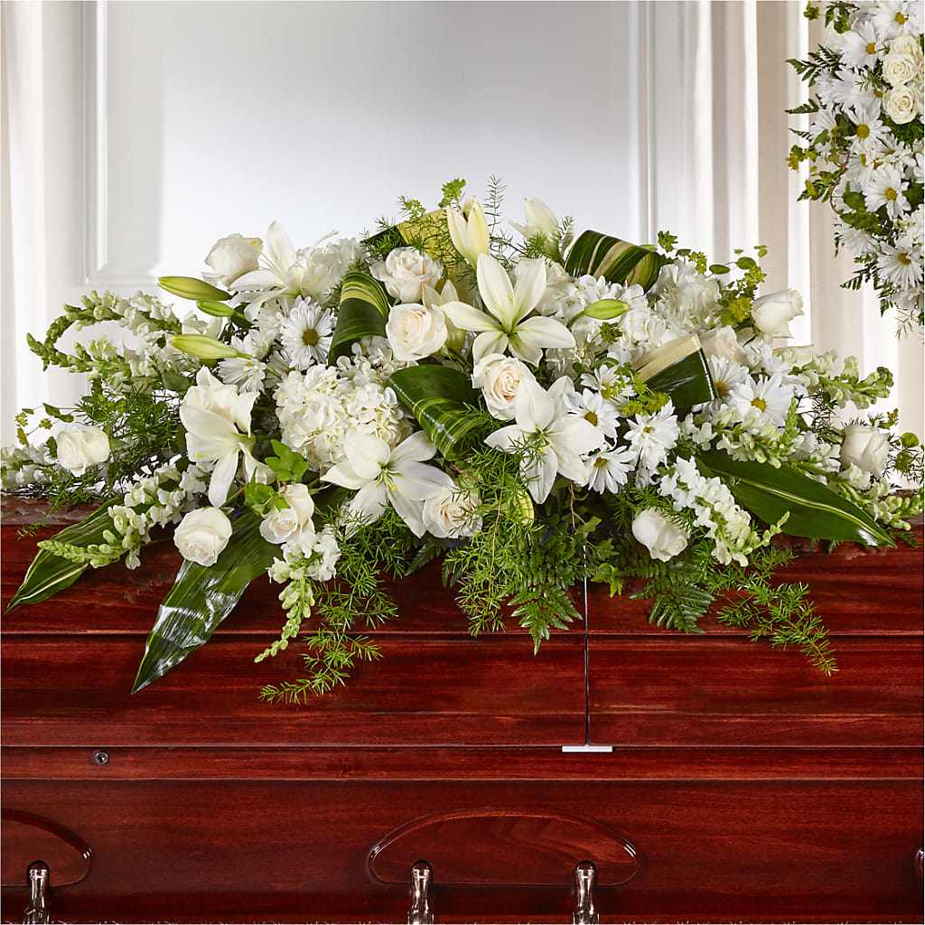 Abundance Casket Spray – HELEN'S FLORIST AND GARDEN CENTER, Whitehouse Station NJ