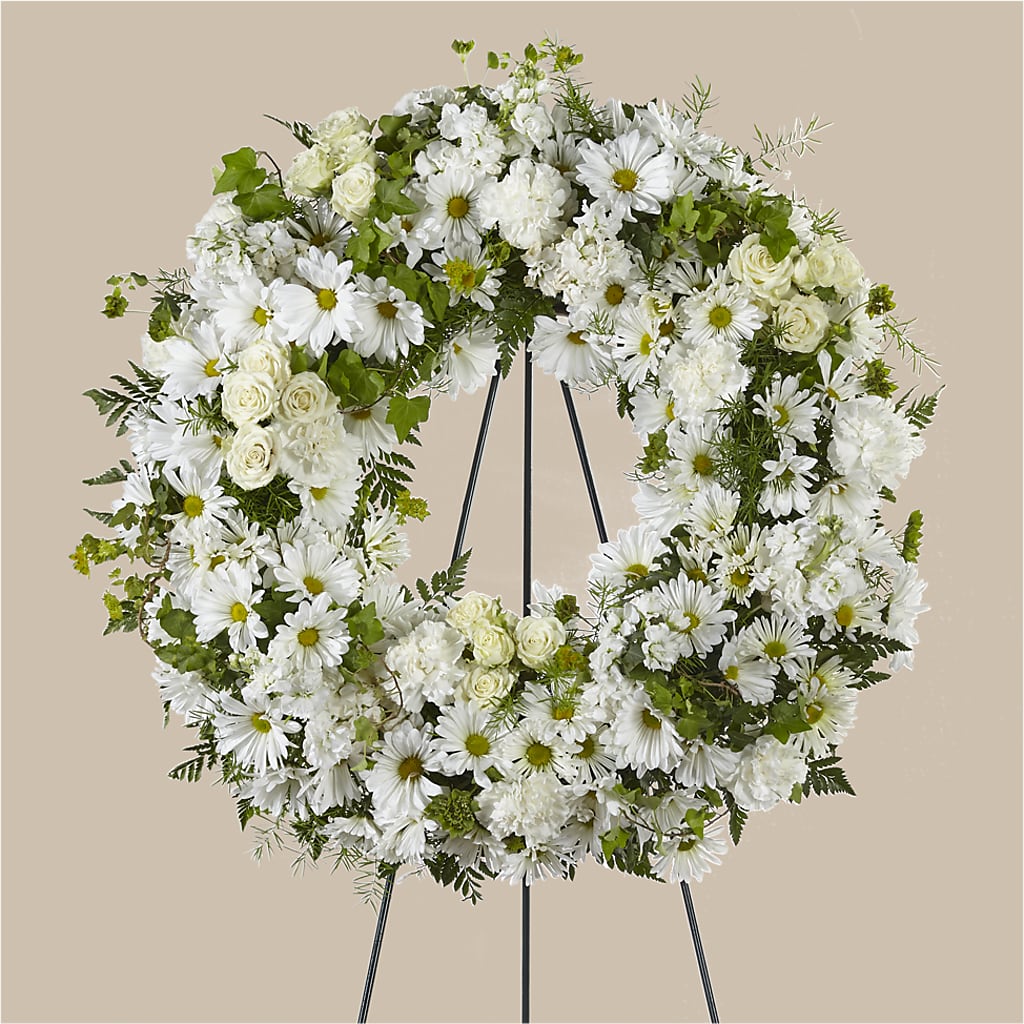Faithful Wishes Wreath – HELEN'S FLORIST AND GARDEN CENTER, Whitehouse Station NJ