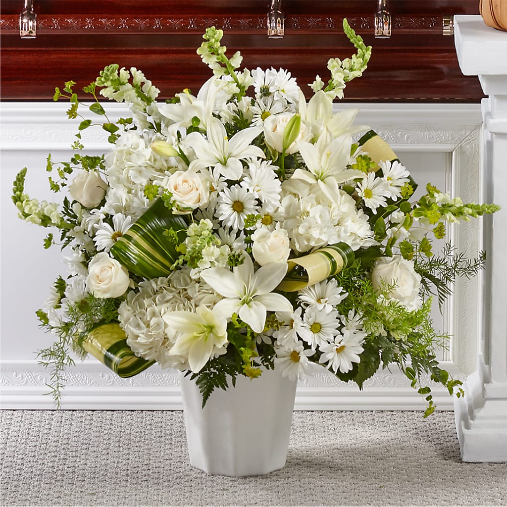 Thoughts of Tranquility Floor Basket – HELEN'S FLORIST AND GARDEN CENTER, Whitehouse Station NJ