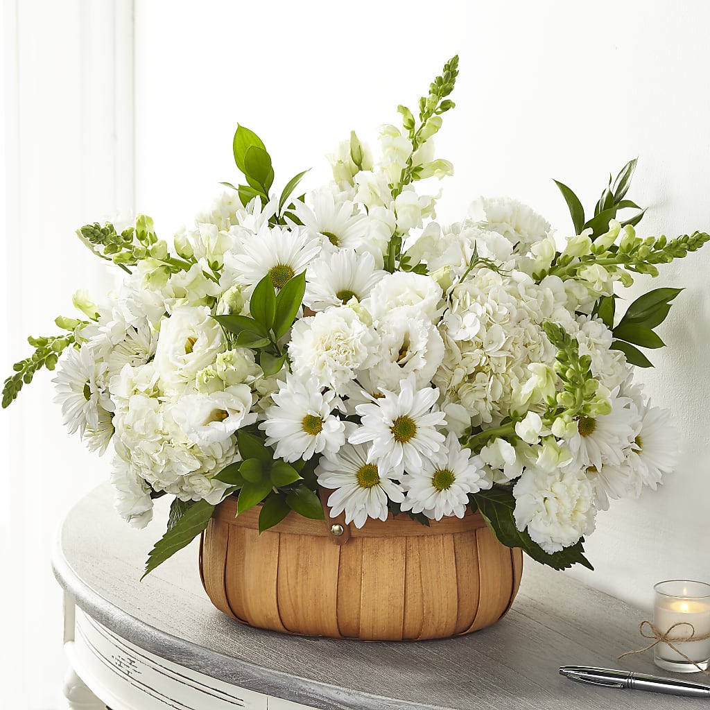 Pure Ivory Basket – HELEN'S FLORIST AND GARDEN CENTER, Whitehouse Station NJ