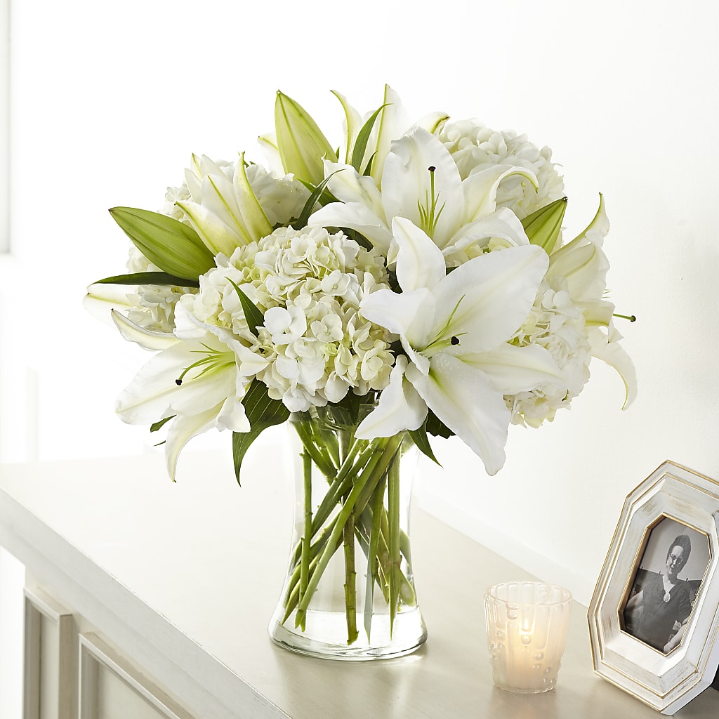 Compassionate Lily Bouquet – HELEN'S FLORIST AND GARDEN CENTER, Whitehouse Station NJ