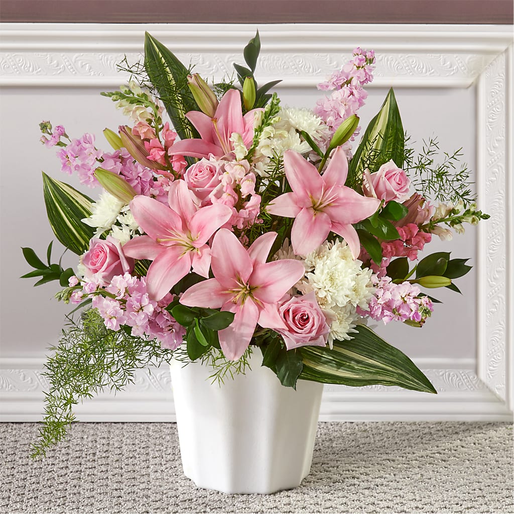 Simply Serene Floor Basket – HELEN'S FLORIST AND GARDEN CENTER, Whitehouse Station NJ