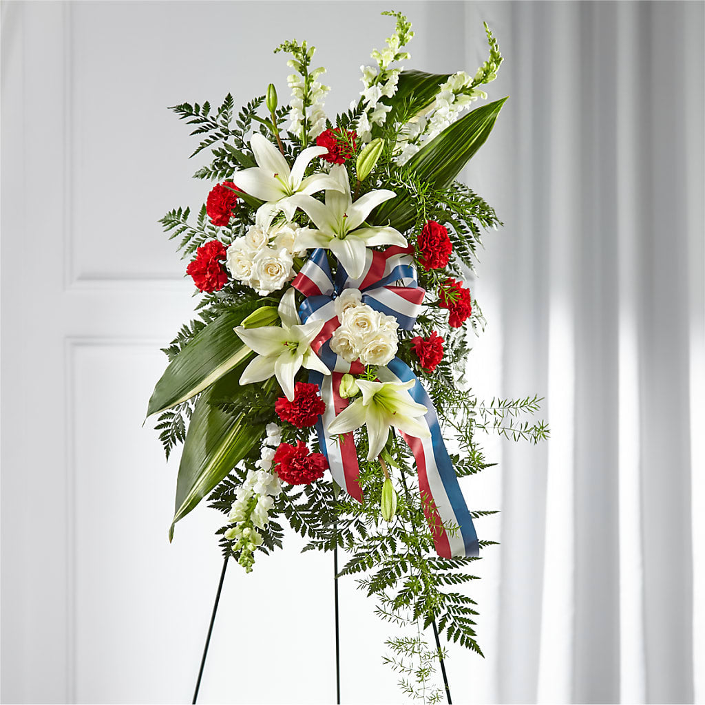 Stars of Life Standing Spray – HELEN'S FLORIST AND GARDEN CENTER, Whitehouse Station NJ