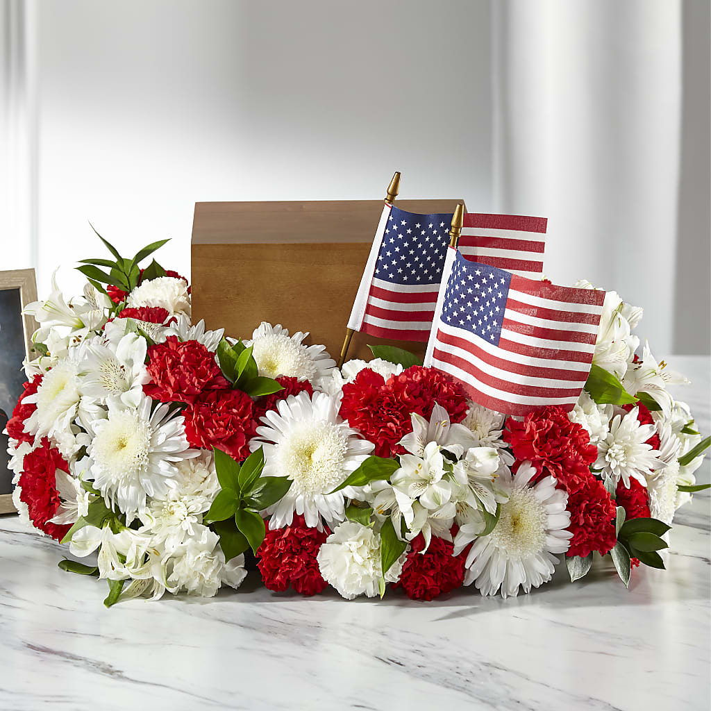 Spirit of Patriotism Cremation Adornment – HELEN'S FLORIST AND GARDEN CENTER, Whitehouse Station NJ