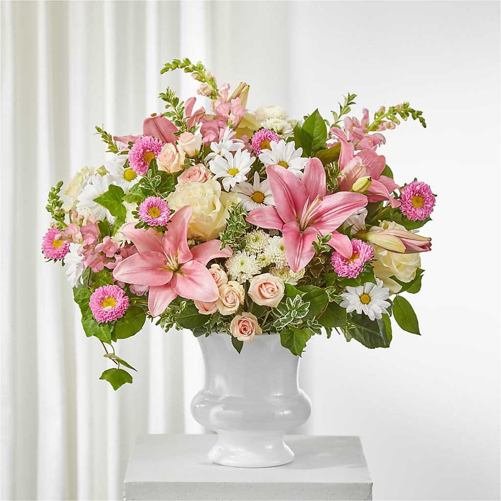 Empathetic Blooms Urn Arrangement – HELEN'S FLORIST AND GARDEN CENTER, Whitehouse Station NJ