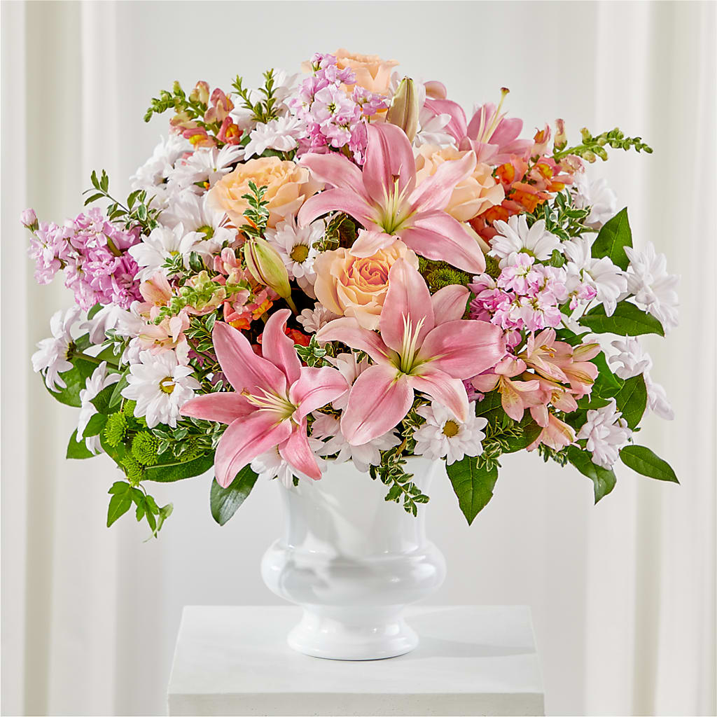 Heartfelt Gesture Urn Arrangement – HELEN'S FLORIST AND GARDEN CENTER, Whitehouse Station NJ