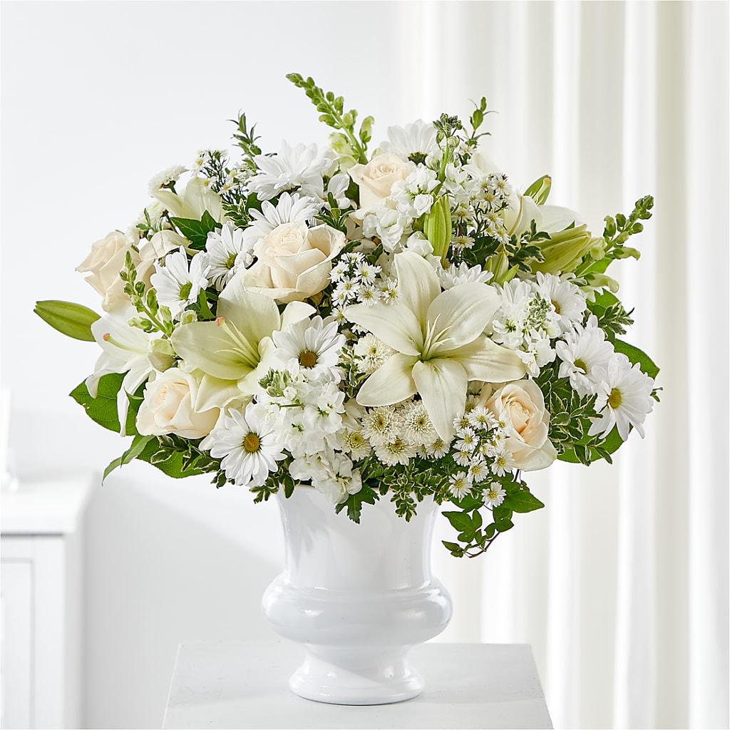 Uplifting Urn Arrangement – HELEN'S FLORIST AND GARDEN CENTER, Whitehouse Station NJ