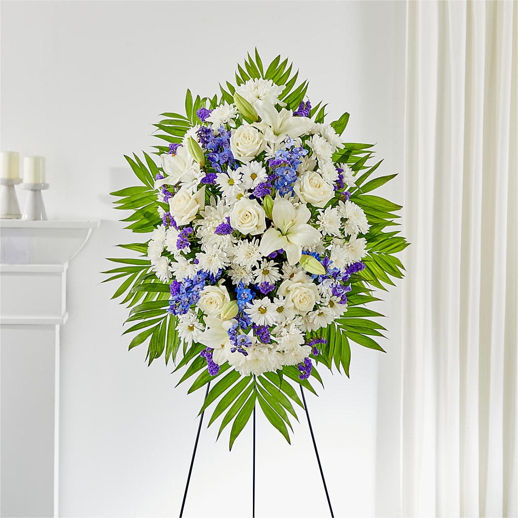 At Rest Standing Spray – HELEN'S FLORIST AND GARDEN CENTER, Whitehouse Station NJ