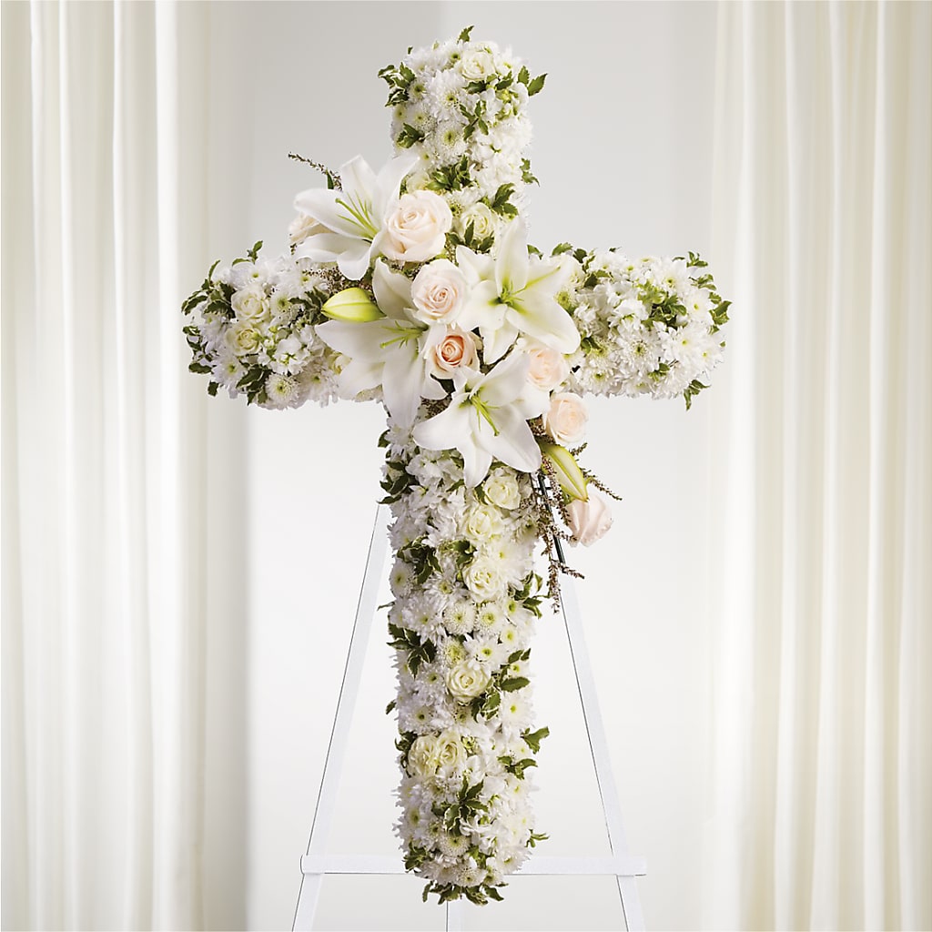 Spiritual Guidance Standing Spray – HELEN'S FLORIST AND GARDEN CENTER, Whitehouse Station NJ