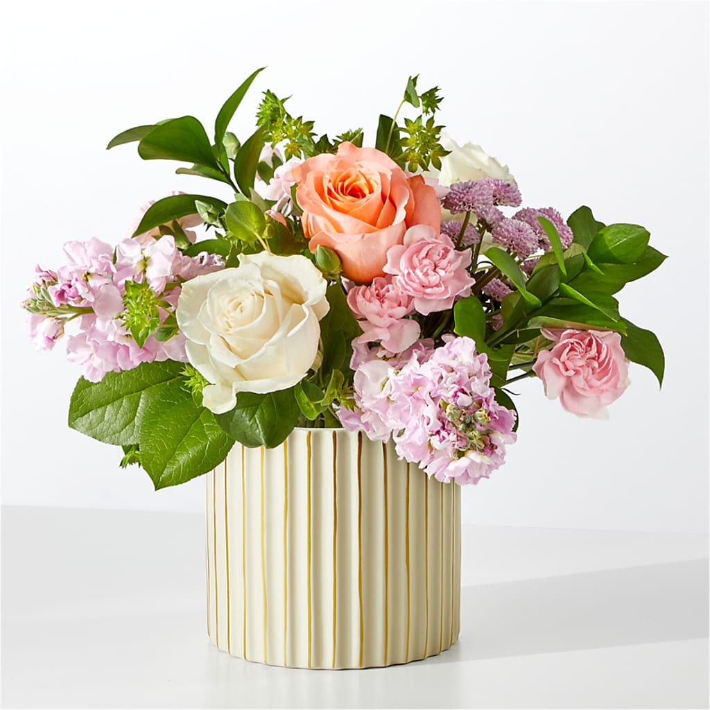 French Market Bouquet with Ivory Vase – HELEN'S FLORIST AND GARDEN CENTER, Whitehouse Station NJ