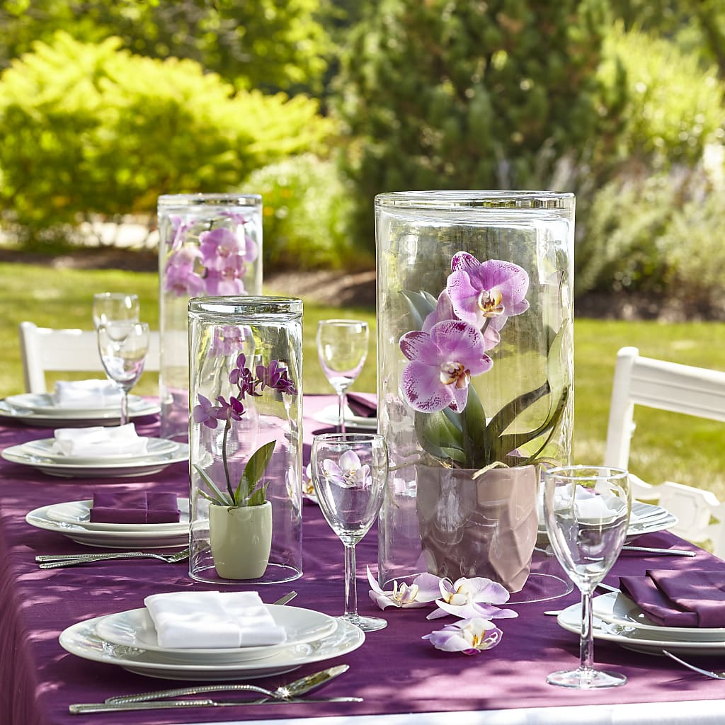 lavender flower arrangements weddings Dramatic Garden Centerpiece