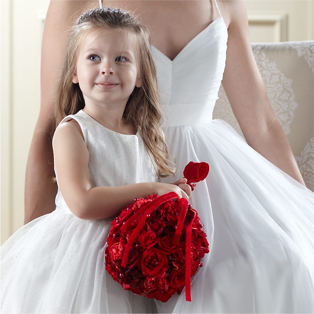 Pure at Heart Flower Girl Arrangement – HELEN'S FLORIST AND GARDEN CENTER, Whitehouse Station NJ