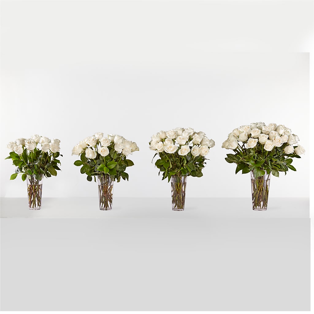 Long Stem White Rose Bouquet – HELEN'S FLORIST AND GARDEN CENTER, Whitehouse Station NJ