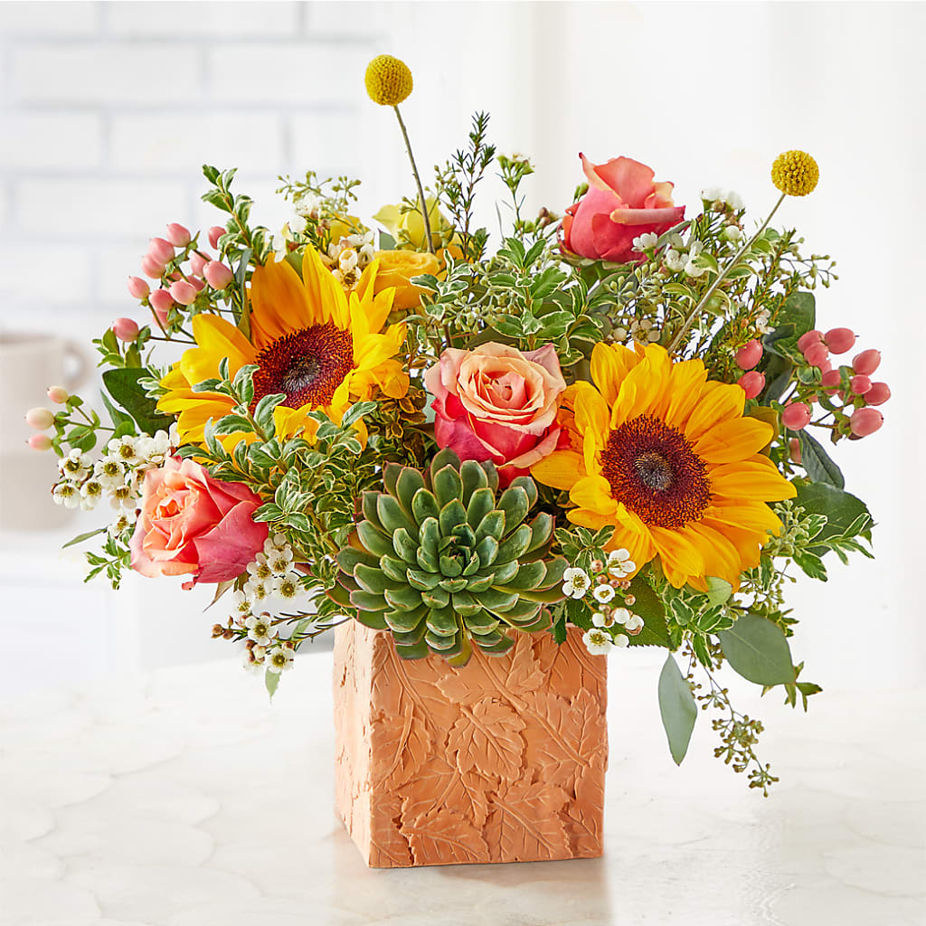 Sunflower Season Bouquet – HELEN'S FLORIST AND GARDEN CENTER, Whitehouse Station NJ