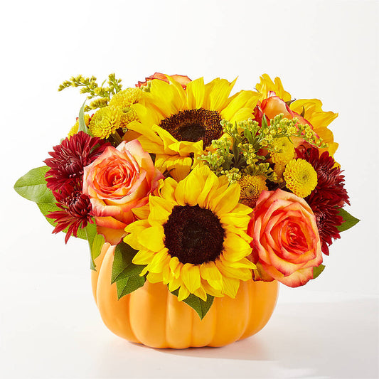 Golden Gourd Pumpkin Bouquet – HELEN'S FLORIST AND GARDEN CENTER, Whitehouse Station NJ