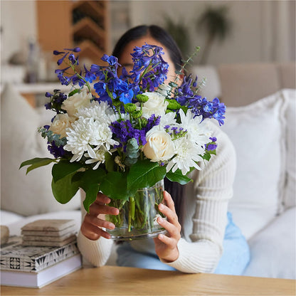 Cerulean Waves Bouquet – HELEN'S FLORIST AND GARDEN CENTER, Whitehouse Station NJ