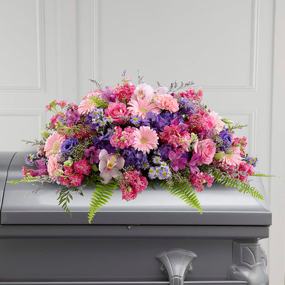 Glorious Garden Casket Spray – HELEN'S FLORIST AND GARDEN CENTER, Whitehouse Station NJ