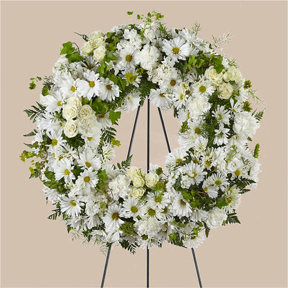 Faithful Wishes Wreath – HELEN'S FLORIST AND GARDEN CENTER, Whitehouse Station NJ