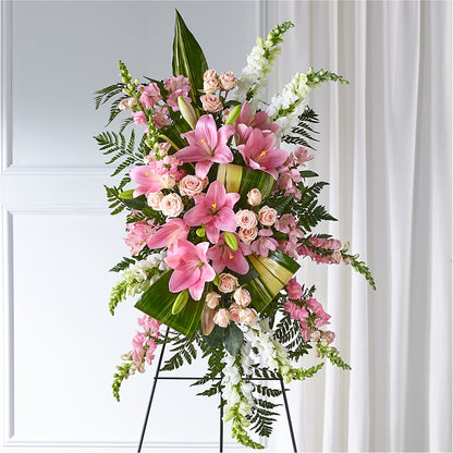 Elegant Embrace Standing Spray – HELEN'S FLORIST AND GARDEN CENTER, Whitehouse Station NJ