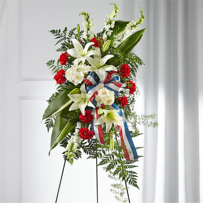 Stars of Life Standing Spray – HELEN'S FLORIST AND GARDEN CENTER, Whitehouse Station NJ