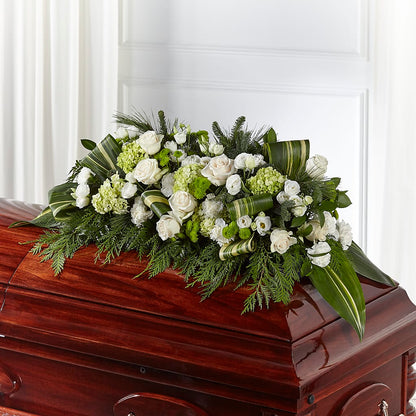 Hopeful Gesture Casket Spray – HELEN'S FLORIST AND GARDEN CENTER, Whitehouse Station NJ