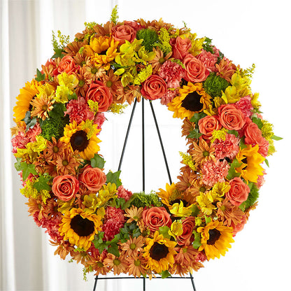 Autumnal Memories Wreath (Standard) – HELEN'S FLORIST AND GARDEN CENTER, Whitehouse Station NJ