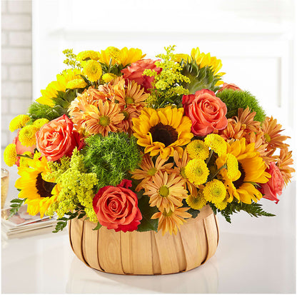 Harvest Sunflower Basket – HELEN'S FLORIST AND GARDEN CENTER, Whitehouse Station NJ