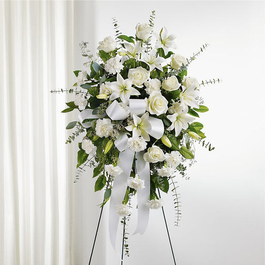 With Care Standing Spray – HELEN'S FLORIST AND GARDEN CENTER, Whitehouse Station NJ