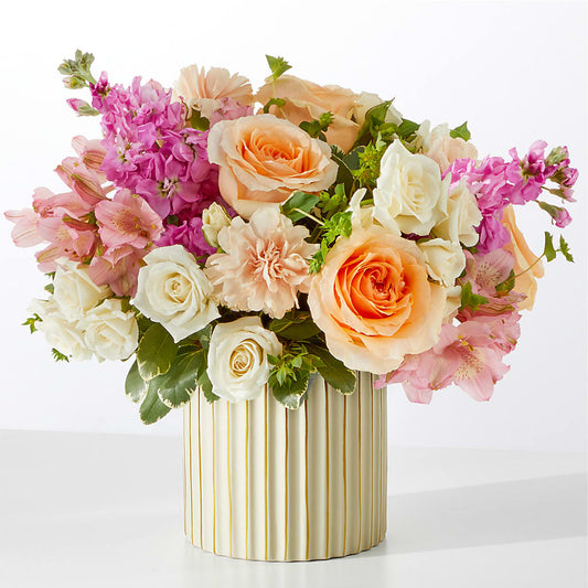 Paradise Bouquet with Ivory Vase – HELEN'S FLORIST AND GARDEN CENTER, Whitehouse Station NJ