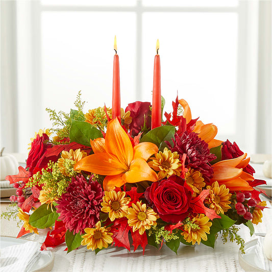 Autumn's Embrace Centerpiece – HELEN'S FLORIST AND GARDEN CENTER, Whitehouse Station NJ