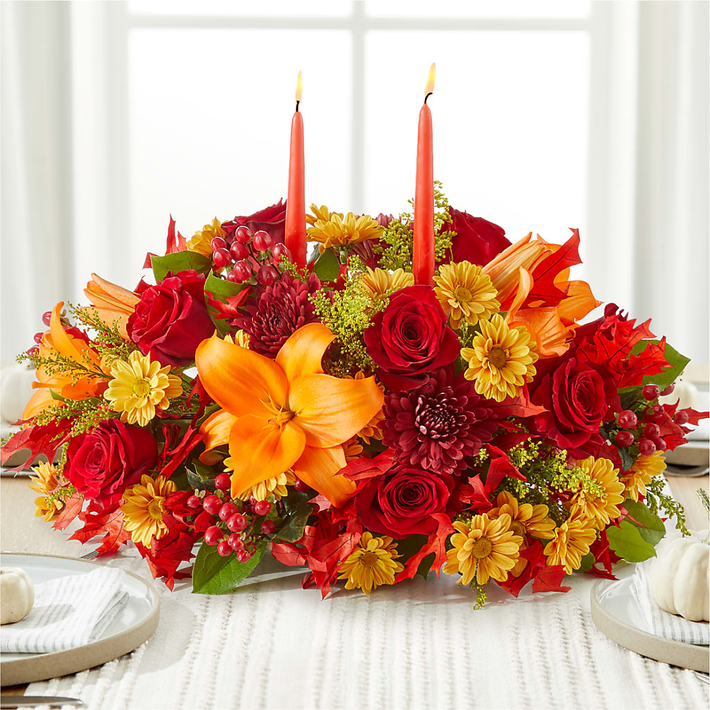 Autumn's Embrace Centerpiece – HELEN'S FLORIST AND GARDEN CENTER, Whitehouse Station NJ
