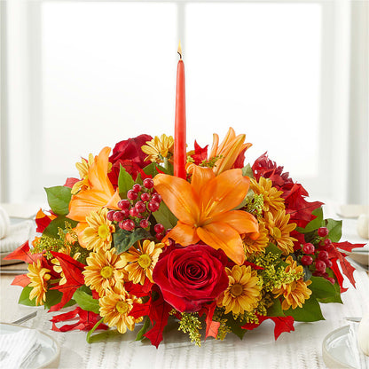 Autumn's Embrace Centerpiece – HELEN'S FLORIST AND GARDEN CENTER, Whitehouse Station NJ