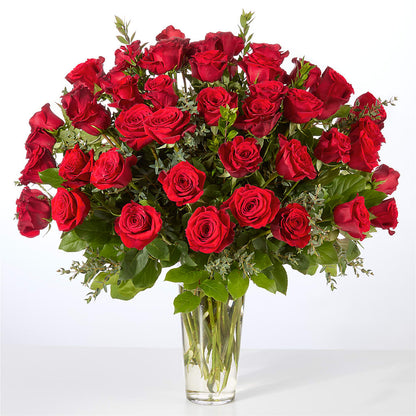 Forever Yours Fifty Stem Red Rose Bouquet – HELEN'S FLORIST AND GARDEN CENTER, Whitehouse Station NJ