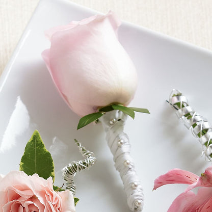 Pink Rose Boutonniere – HELEN'S FLORIST AND GARDEN CENTER, Whitehouse Station NJ