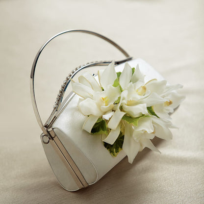 White Purse Decor – HELEN'S FLORIST AND GARDEN CENTER, Whitehouse Station NJ