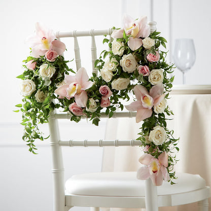 Orchid Rose Chair Décor – HELEN'S FLORIST AND GARDEN CENTER, Whitehouse Station NJ